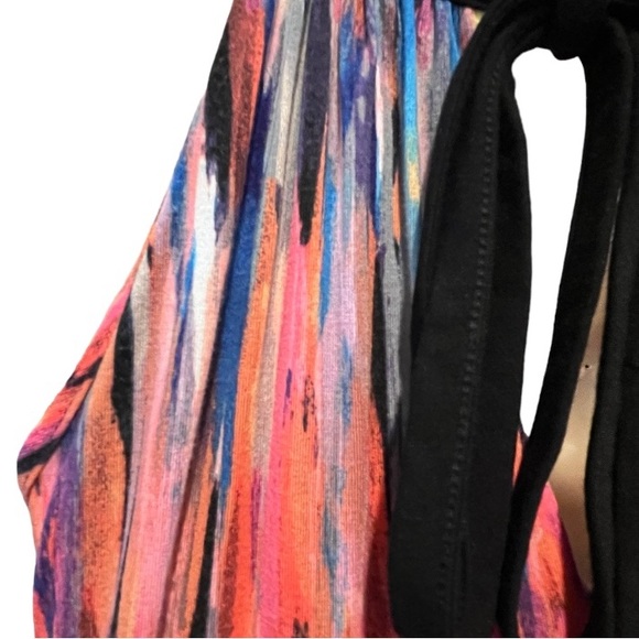 Cynthia Rowley  Women’s Size Small Multicolor Halter Midi Dress Red Pink Blue - Picture 10 of 11